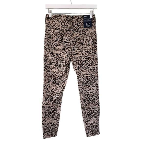 NWT Gap‎ High Rise Universal Leopard Animal Print Legging Jeans Brown Black 27 - Picture 4 of 11